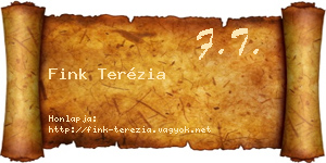 Fink Terézia névjegykártya